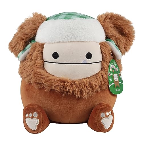 Squishmallows Original 25,4 cm Benny The Christmas Bigfoot - Offizieller Jazwares Plüsch - Sammlerstück, weiches & Squishy Big Foot Stofftier Spielzeug - Add to Your Squad - Geschenk für Kinder, von Squishmallows