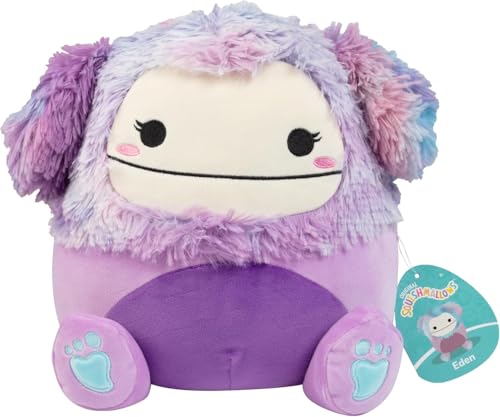 Squishmallows Original 25,4 cm Eden The Purple Bigfoot – Offizieller Jazwares Valentinstag Plüsch – Sammlerstück, weiches & Squishy Stofftier Spielzeug – Add to Your Squad – Geschenk für Kinder, von Squishmallows