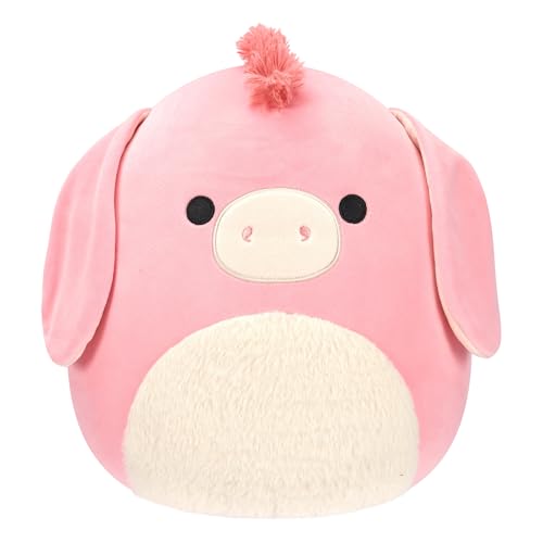 Squishmallows Original 30,5 cm Maudie Pink Esel mit weißem flauschigem Bauch – Offizieller Jazwares Plüsch von Squishmallows