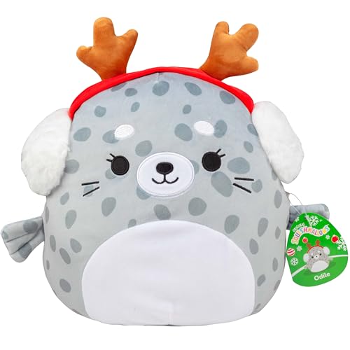 Squishmallows Original 30,5 cm Odile The Seal – Offizieller Jazwares Weihnachts-Plüsch, Sammlerstück, weiches und quetschbares Siegel-Plüschtier – Add to Your Squad – Geschenk für Kinder, Mädchen & von Squishmallows