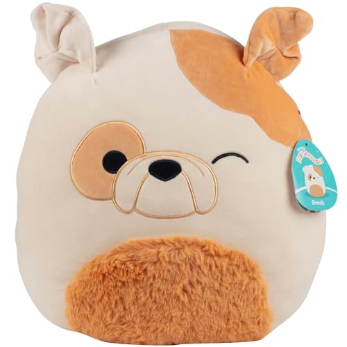 Squishmallows Original 35,6 cm große Brock The Bulldog – Offizieller Jazwares Plüsch – Sammlerstück, weiches und quetschbares Welpenspielzeug – fügen Sie Ihrem Team hinzu – Geschenk für Kinder, von Squishmallows