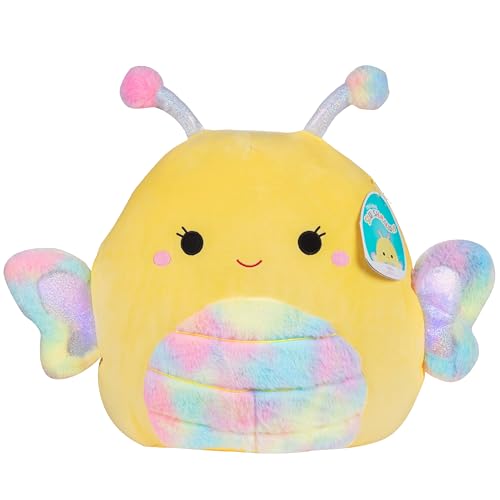 Squishmallows Original 40,6 cm großer gelber Schmetterling – Offizieller Jazwares Plüsch – Sammlerstück, weiches und quetschbares Schmetterlings-Plüschtier – Geschenk für Kinder, Mädchen und Jungen von Squishmallows