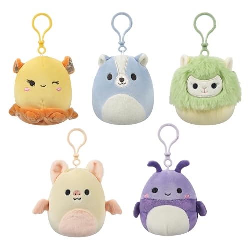 Squishmallows Original 8,9 cm Clip-On-Plüsch, 5er-Pack – Ultrasoft Official Jazwares Plush von Squishmallows