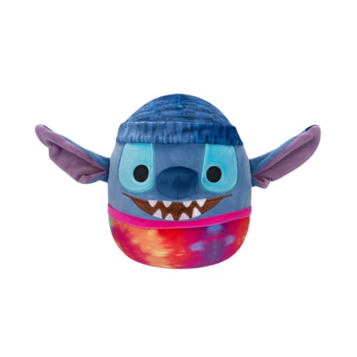 Squishmallows Original Disney 20,3 cm Tie-Dye Stitch trägt eine Beanie Plüsch – Little Ultrasoft Official Jazwares Plush von Squishmallows