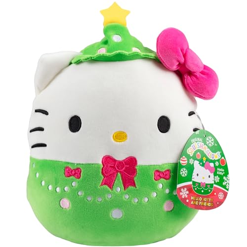 Squishmallows Original Hello Kitty Weihnachtsbaum - Offizieller Jazwares Weihnachts-Plüsch, weiches und quetschbares Sanrio Stofftierspielzeug, 20,3 cm von Squishmallows