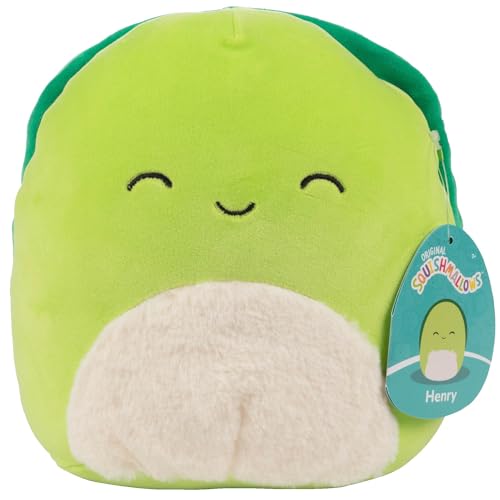 Squishmallows Original Henry The Turtle Offizieller Jazwares Plüsch, weiches und quetschbares Stofftier zum Sammeln, 20,3 cm, für Ihre Mannschaft hinzufügen, Geschenk für Kinder, Mädchen und Jungen von Squishmallows