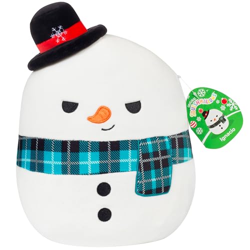 Squishmallows Original Ignacio der Schneemann – Offizieller Jazwares Weihnachts-Plüsch, Sammlerstück, weiches und quetschbares Schneemann-Plüschtier – fügen Sie Ihrem Team hinzu – Geschenk für Kinder, von Squishmallows