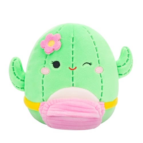 Squishmallows Original Jazwares Plüschtier Maritza grüner Kaktus mit rosa Bauchtasche, 12,7 cm von Squishmallows