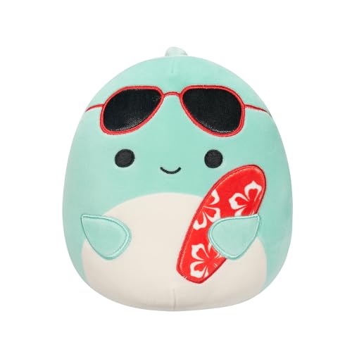 Squishmallows Original Peluche de 19 cm- Perry le Dauphin Sarcelle von Squishmallows