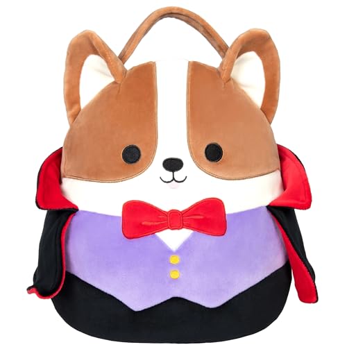 Squishmallows Original Reginald Vampire Corgi Leckerli-Eimer, mittelgroß, ultraweich, offizielles Jazwares-Plüsch, 30,5 cm von Squishmallows