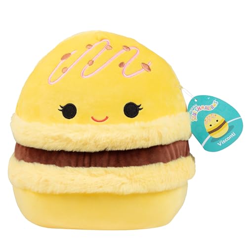 Squishmallows Original Visconti The Lemon Chocolate Macaron – Offizieller Jazwares Plüsch – Sammlerstück, weiches und quetschbares Stofftierspielzeug – fügen Sie sie Ihrem Team hinzu – Geschenk für von Squishmallows