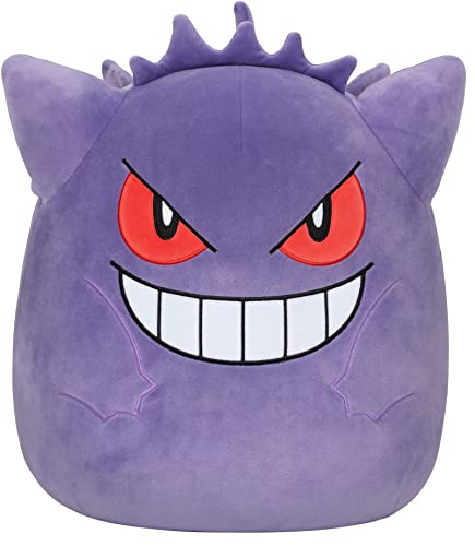 Squishmallows Pokemon 35.6 cm Gengar Plüsch - Fügen Sie Gengar zu Ihrem Trupp hinzu, Ultrasoft Stofftier Großer Plüsch, Offizieller Kelly Toy Plüsch von Squishmallows