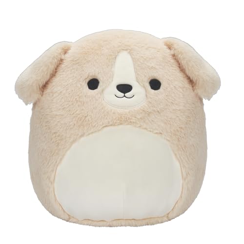 Squishmallows Rare Fuzz-a-Mallows 12-Inch Stevon The Golden Retriever Dog Puppy Plush - Add Stevon to Your Squad, Ultrasoft Stuffed Animal Large Plush Toy, Official Kellytoy Plush, Black von Squishmallows