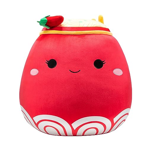 Squishmallows SQCR02415 Original 16-Inch Red Fire Noodles Plüsch, Odion die Ramen von Squishmallows