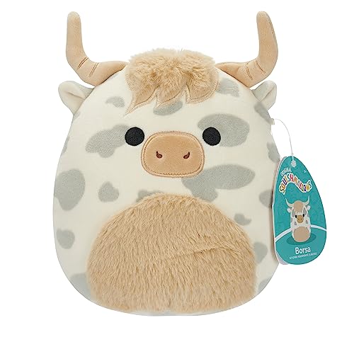 Squishmallows SQCR04117 - Borsa die Hochlandkuh 19 cm, offizielles Kelly Toys Plüsch, superweiches Kuscheltier von Squishmallows