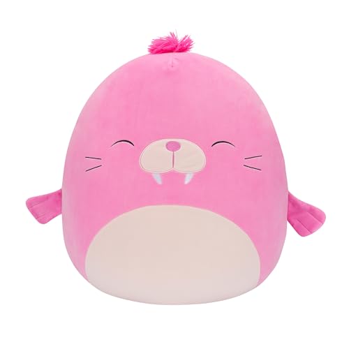 Squishmallows SQCR04223 - Pepper das rosa Walross 50 cm, offizielles Kelly Toys Plüsch, superweiches Kuscheltier von Squishmallows