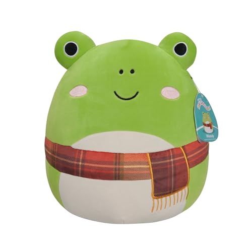 Squishmallows SQCR04581 - Wendy der Frosch mit Schal 30 cm, offizielles Kelly Toys Plüsch, superweiches Kuscheltier von Squishmallows