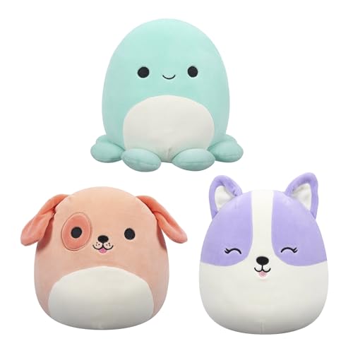 Squishmallows SQCR04665 - Mystery Box, enthält 3x 20cm Überraschungs-Squishmallows, offizielles Jazwares Plüsch von Squishmallows