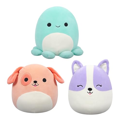 Squishmallows SQCR04665 - Mystery Box, enthält 3x 20cm Überraschungs-Squishmallows, offizielles Jazwares Plüsch von Squishmallows