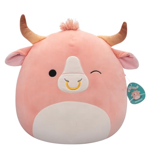 Squishmallows SQCR05472 - Howland der pfirsichfarbene Stier 40 cm, offizielles Jazwares Plüsch, superweiches Kuscheltier von Squishmallows