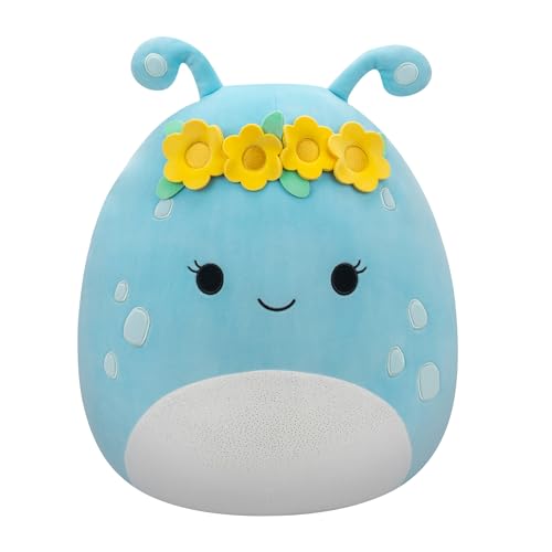 Squishmallows SQCR05479 - Natnat das Alien mit Blumenkrone 40 cm, offizielles Jazwares Plüsch, superweiches Kuscheltier von Squishmallows