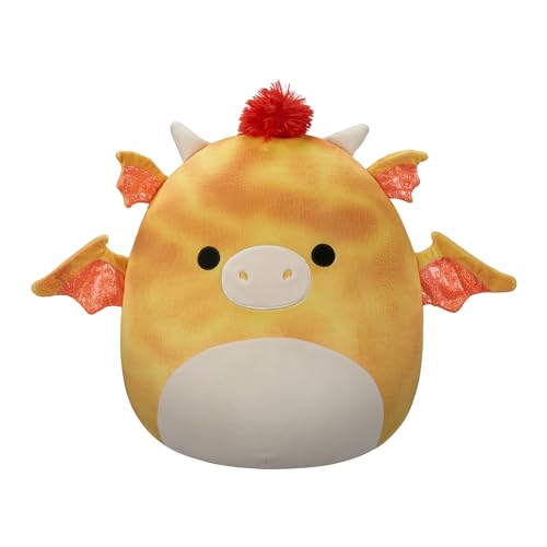 Squishmallows SQCR05480 - Dieric der gelbe Drache 40 cm, offizielles Jazwares Plüsch, superweiches Kuscheltier von Squishmallows