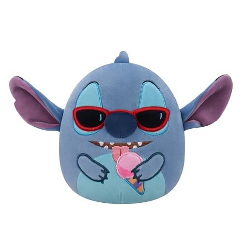 Squishmallows SQDI01086 - Stitch mit Eiswaffel 25 cm, offizielles Jazwares Plüsch, superweiches Kuscheltier von Squishmallows