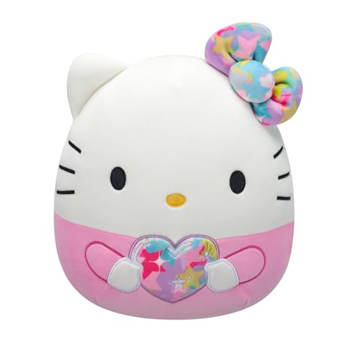 Squishmallows SQSN00602 - Hello Kitty Starshine mit Regenbogenherz 25 cm, offizielles Jazwares Plüsch, superweiches Kuscheltier von Squishmallows