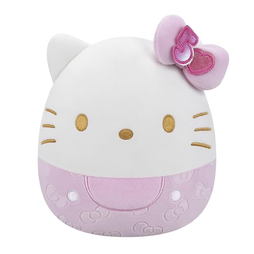 Squishmallows SQSN00920 - Hello Kitty mit Schleife 20 cm, 50 Jähriges Jubiläum, offizielles Jazwares Plüsch von Squishmallows