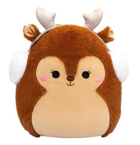 Squishmallows Squishmallow Plüschtier FuzzAMallows Darla das Weihnachtsrentier 30 cm Kuscheltiere Original 2024 von Squishmallows