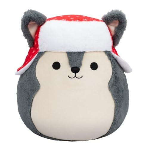 Squishmallows Squishmallow Plüschtier FuzzAMallows Ryan der Weihnachts-Husky 30 cm Kuscheltiere Original 2024 von Squishmallows