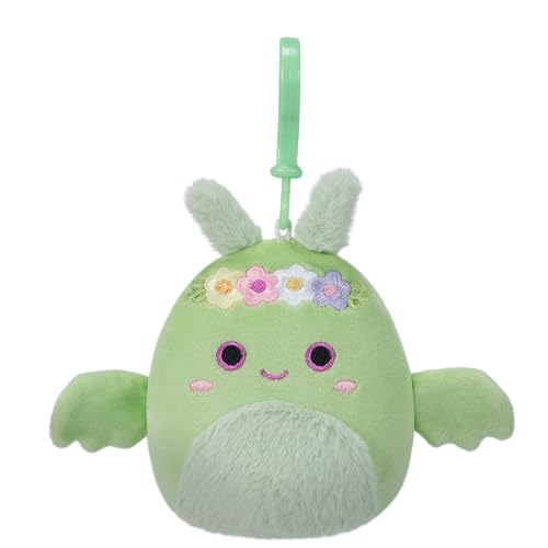 Squishmallows Tove The Moth, 8,9 cm, zum Anklippen, klein, Grün von Squishmallows