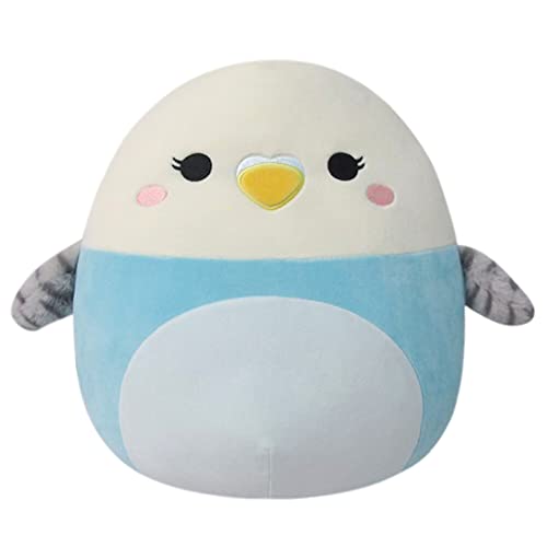 Squishmallows Tycho Blauer und weißer Sittich – großer ultraweicher offizieller Kelly-Plüsch, 35,6 cm von Squishmallows