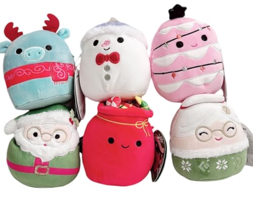 Squishmallows Weihnachten Plüschpuppen 12,7 cm Mini 6 Stück von Squishmallows