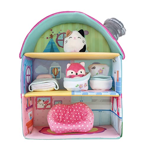 Squishville SQM0049 - Fifis Hütte, superweiches Haus mit Zwei 5cm Mini-Squishmallows Plüschfiguren und Zubehör von Squishville