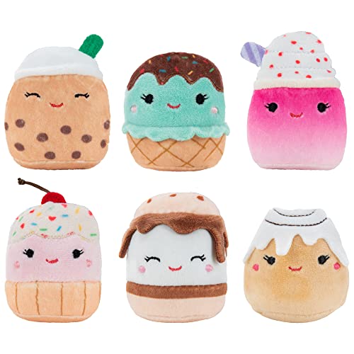 Squishville SQM0216 Plush Toys Squishmallows Sweet Tooth Squad, 5,1 cm, 6er-Pack, Mehrfarbig von Squishville