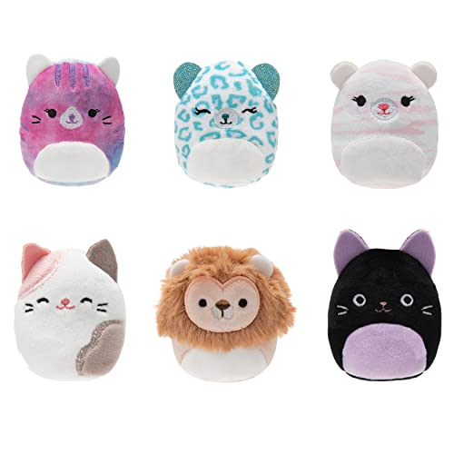 Squishville SQM0330-6er Pack Knuddel Squad, superweiche Mini-Squishmallows, 5cm Plüschfiguren, Mehrfarbig von Squishville