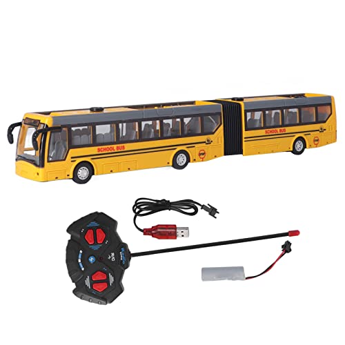 1:48 Ferngesteuerter Bus Spielzeug RC Schulbus Maßstab RC Schulbus Vorwärts Rückwärts Abbiegen Links Rechts Ferngesteuerter Bus für Kinder (Gelb) von Srliya