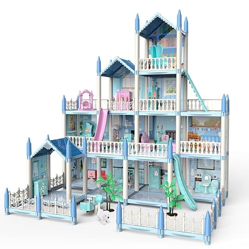 14 Zimmer Puppenhaus DIY Puppenhaus Prinzessin Schloss Mädchen Spielzeug Möbel Zubehör Weihnachten Geburtstagsgeschenk von Srliya