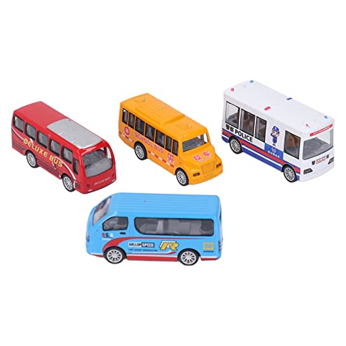 4-teiliges Bus-Modell-Set aus Druckgusslegierung Kinder, Simuliert, Exquisit, Lustig, Zum Zurückziehen, Auto, Fahrzeug, Spielzeug, Dekoration (Tippe A) von Srliya