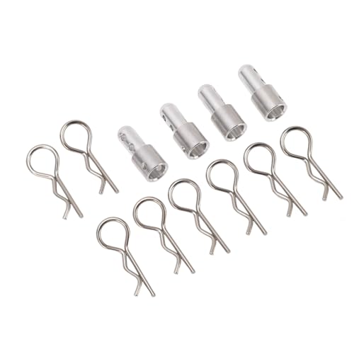 4Pcs RC Körper Post Mount Stabile Hohe Festigkeit Silber Robuste RC Auto Shell Spalte MJX 1/14 14301 14302 RC Auto von Srliya