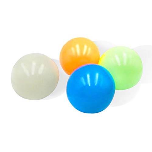 8pcs Luminous Wall Ball Dekompression Saugbugel Outdoor Outdoor Outdoor Target Ball Klebiger Ball Klebiger Ball Squeezing Freisetzungsball (OPP (1) von Srliya