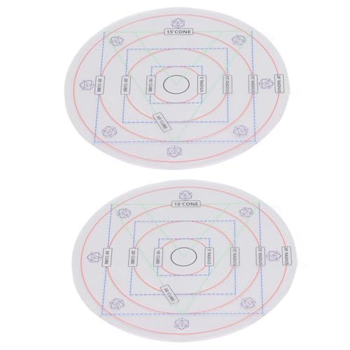 AOE-Schadensvorlage Visualisieren, Runde Acryltafel mit Einem Radius von 20 Fuß, 15 Fuß, 10 Fuß und 5 Fuß, RPG-Spielzubehör, Zaubervorlage für Tabletop-Gaming von Srliya