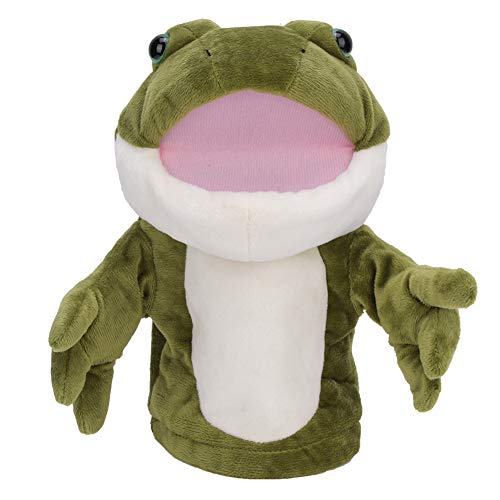 Cartoon-Frosch-Stil, Plüsch-Handpuppe aus Sicherem Material, 30 cm, Puppe Zum Rollenspiel, Geschichtenerzählen, Frosch-Handpuppe, Puppe, Interaktives Spielzeug (Frosch 30cm) von Srliya