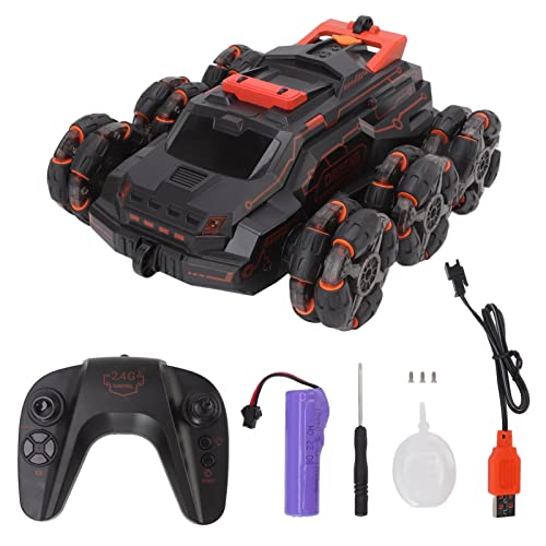 Fernbedienung Auto Spielzeug Gestensensor RC Auto 6 Radantrieb 360 Grad Drehbare Schwinge 2,4 G RC Stunt Auto mit Licht Spray Musik (Orange) von Srliya