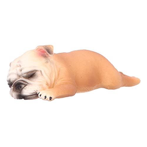 Französische Bulldogge Modell Spielzeug Simulation Schöne Haustier Hund Figur Kinder Früh Pädagogisches Spielzeug (1048 Braune Bulldogge im Liegen) von Srliya