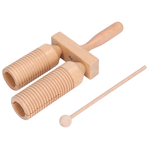 Guiro-Instrument aus Holz, Pädagogische Musikpercussion für ab 1 Jahr, Sichere Farbe auf Wasserbasis, Fördert Rhythmus und Fantasie, Langlebiges Holzmaterial, 25 cm Länge, 4,2 X von Srliya