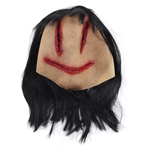 Halloween-Geistermaske, Gruselige, Seltsame Horror-Teufelsmaske mit Langen Haaren Spukhaus-Anzieh-Requisiten, Cosplay. von Srliya