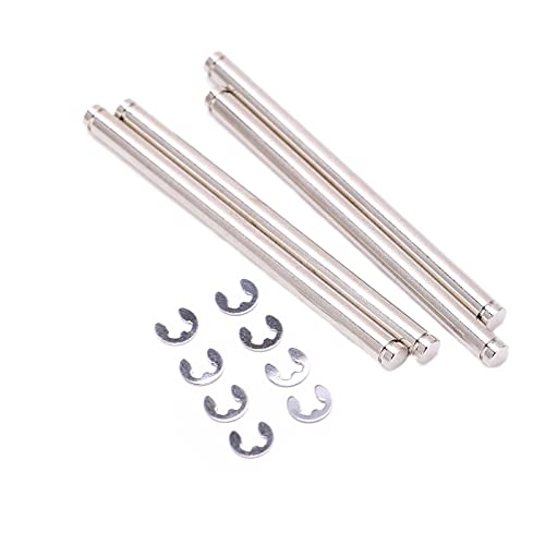 RC-Aufhängungsstifte für Slash 2WD, 48 Mm Edelstahl-E-Clips, Leicht und Langlebig, Slash 2WD 1/10 RC-Car-Ersatzteile, Silberne Aufhängungsstifte mit E-Clips für Slash 2WD 1/10 von Srliya