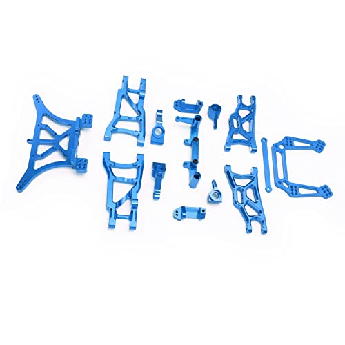 RC-Upgrade-Zubehör aus Aluminiumlegierung – Vorderer Hinterradaufhängungsarm Im Maßstab 1:10, Lenkschalensatz, Kompatibel mit TRAXXAS Slash 2WD (Blau) von Srliya